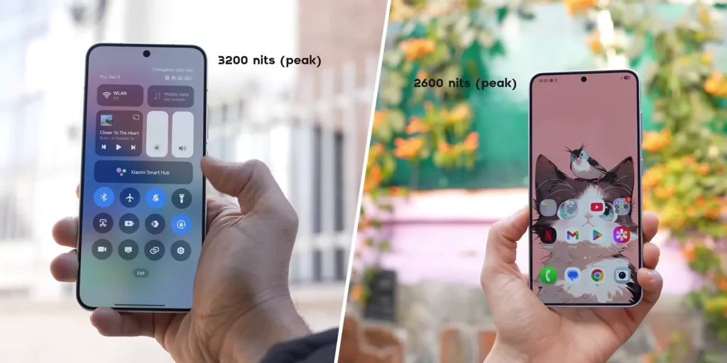 Xiaomi 15 vs Samsung Galaxy S25: Which Compact Phone Should You Buy in 2025? 8 Xiaomi 15 vs Galaxy 25 Peak Brightness