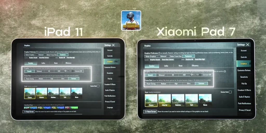 Xiaomi Pad 7 vs iPad 11th Gen: Which Tablet Should You Buy? 16 Xiaomi Pad 7 vs iPad 11th Gen Gaming Test