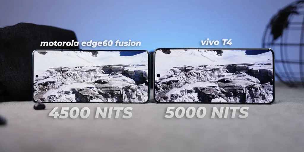 Motorola Edge 60 Fusion vs Vivo T4: Which Phone Should You Buy? 10 Motorola Edge 60 Fusion vs Vivo T4 Birghtness Nits