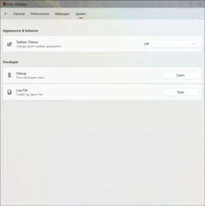 Lively Wallpaper Taskbar Theme